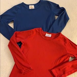 Hanna Andersson Blue and Red Basic Long Sleeves